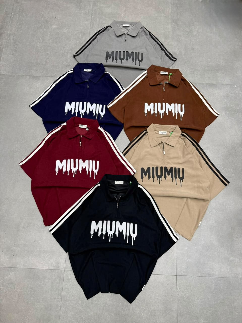 Miumiu Drip Quarter-Zip Polo